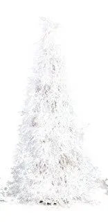 15" Christmas Tinsel Tree with Snowflake Icons (1ct)
