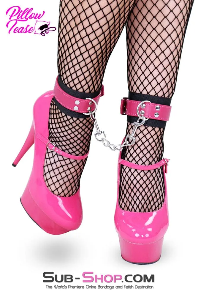 Sure! Heres an optimized title for your product:

Premium Sex Bomb Pink & Nylon Ankle Bondage Restraint Cuffs