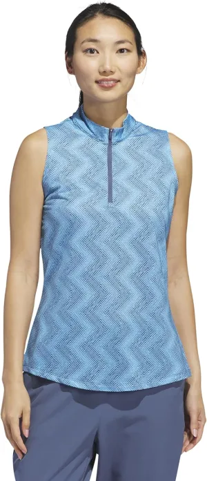 adidas Women's Ultimate365 Ottoman Printed Sleeveless Polo Shirt