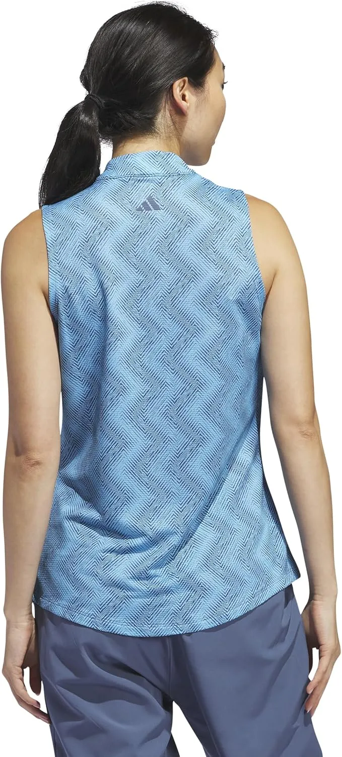 adidas Women's Ultimate365 Ottoman Printed Sleeveless Polo Shirt