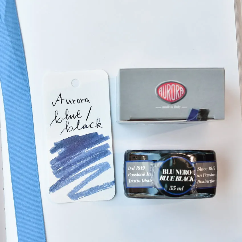 Aurora 100th Anniversary Blue Black Ink Bottle