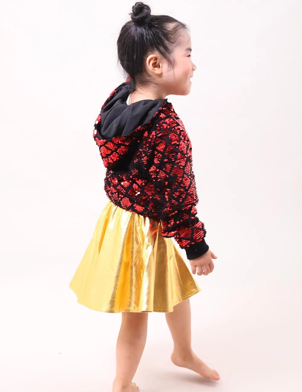 Cilucu Kids Jackets Girls Boys Plaid Sequin Zipper Coat Jacket for Toddler Girls Birthday Outerwear Clothes