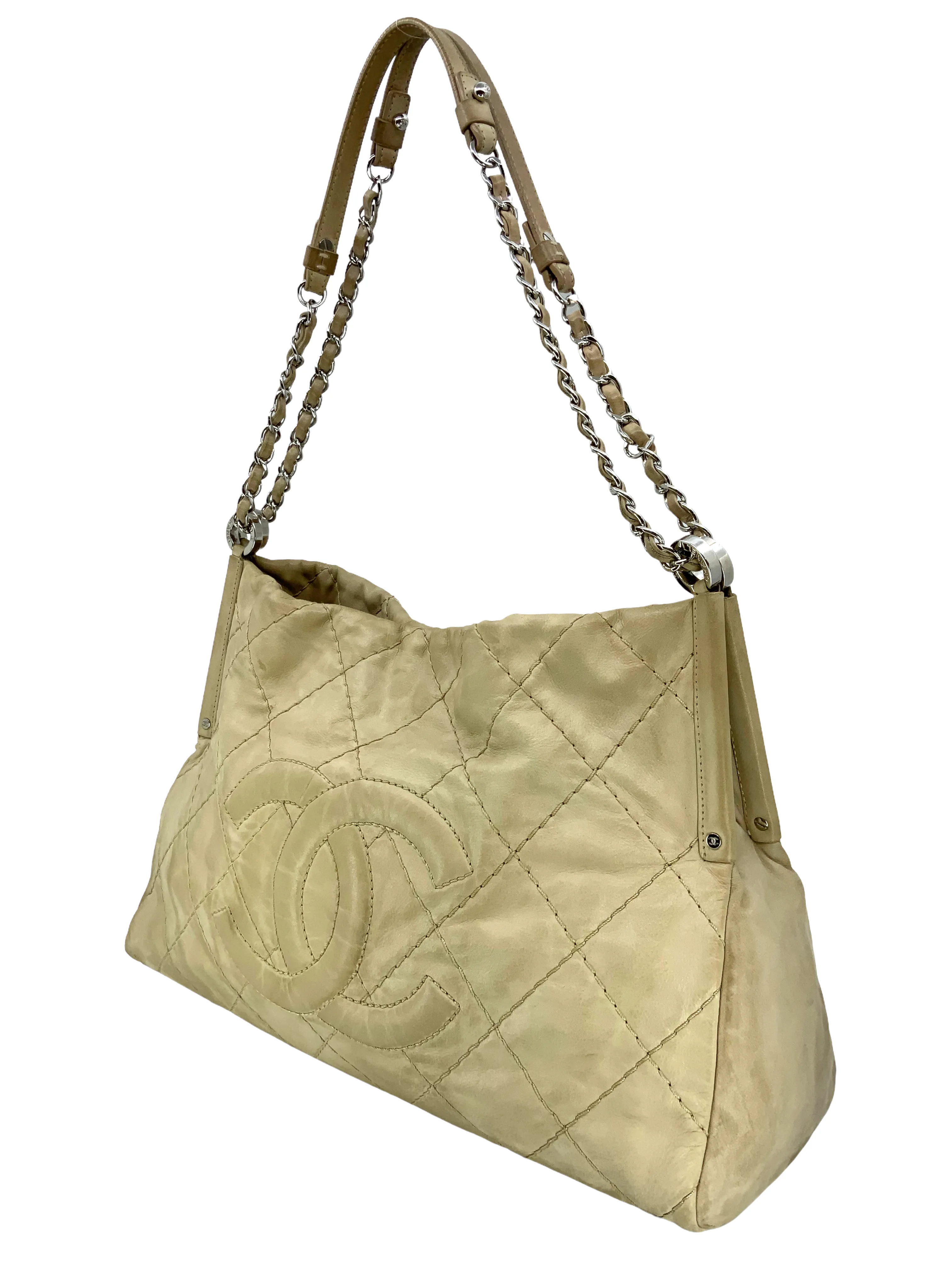 CL Quilted Leather Timeless CC Chain Tote Bag