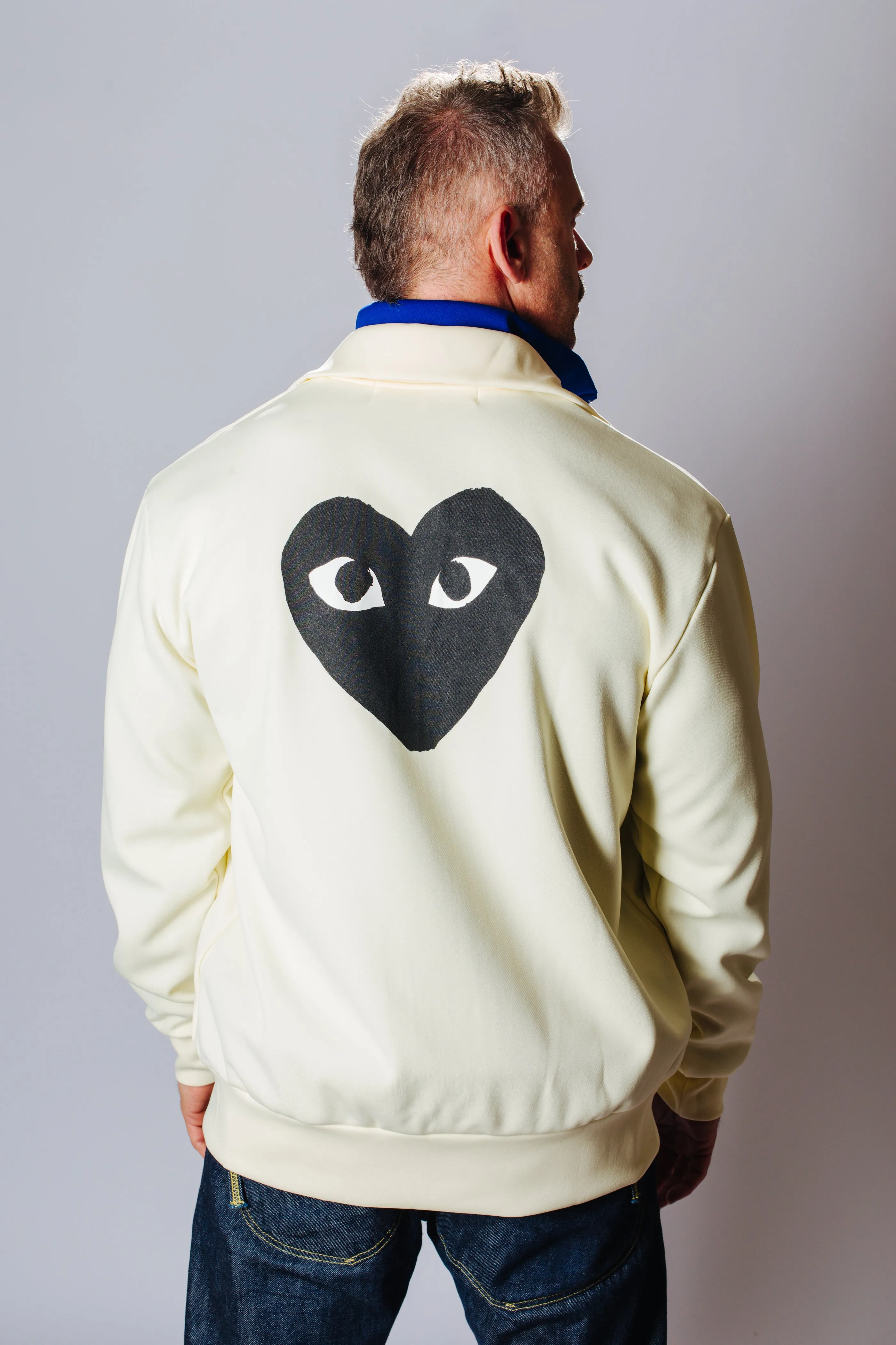 COMME des GARÇONS FULL ZIP SWEATSHIRT BEIGE