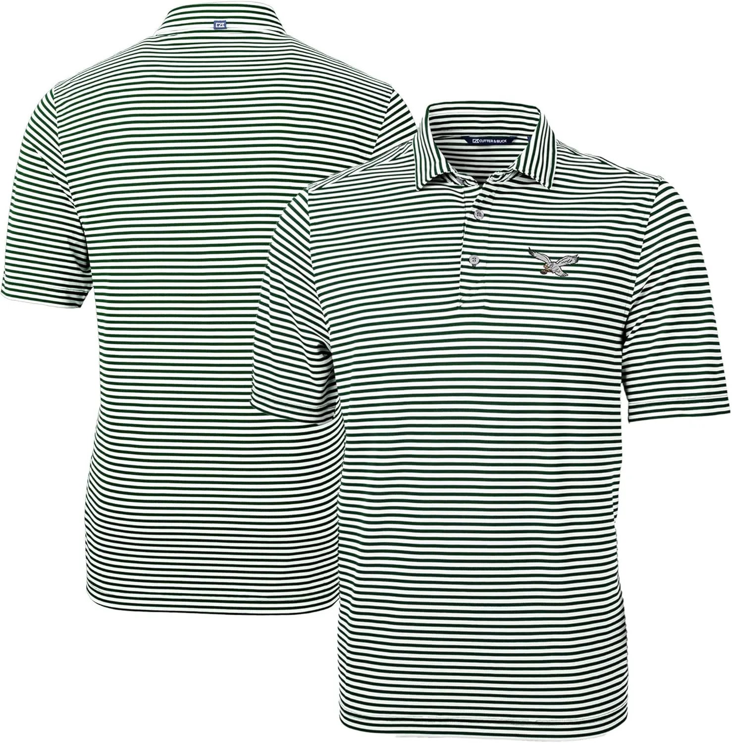 Cutter & Buck Men's NFL Virtue Eco Pique Micro Stripe Recycled Polo