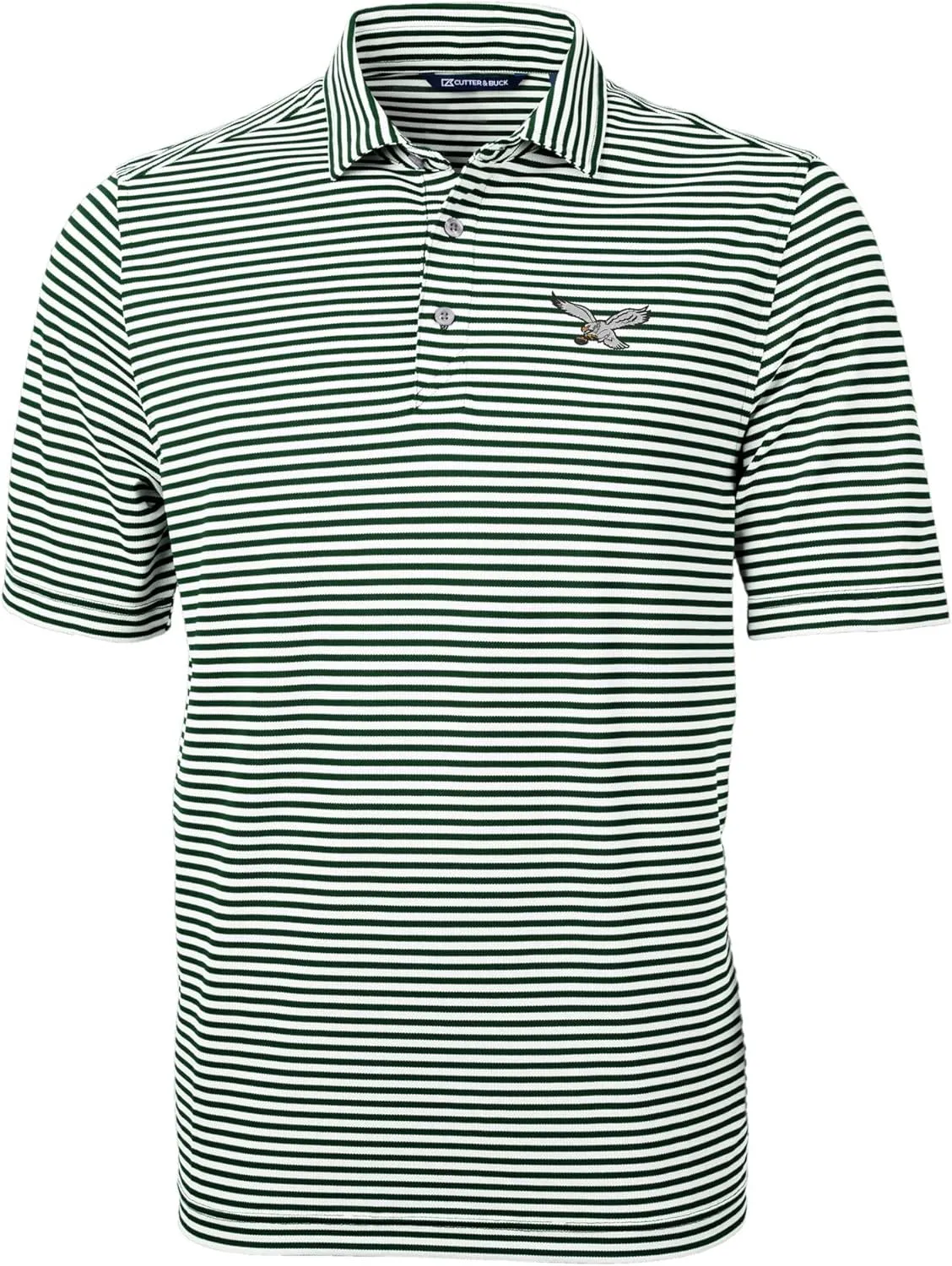 Cutter & Buck Men's NFL Virtue Eco Pique Micro Stripe Recycled Polo
