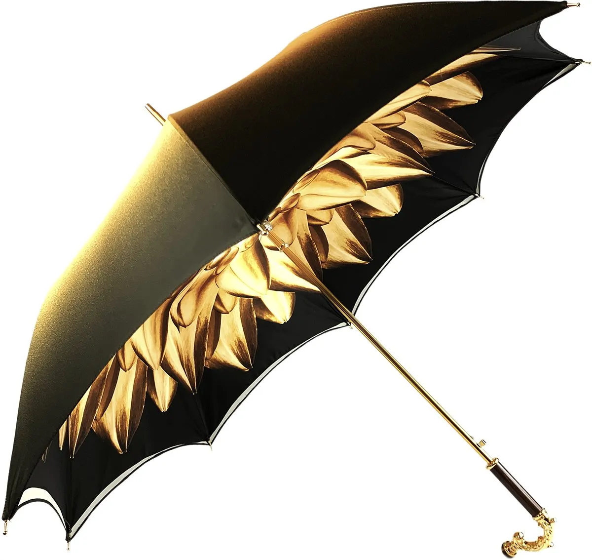 Double Cloth Gold Shaded Dahlia Umbrella