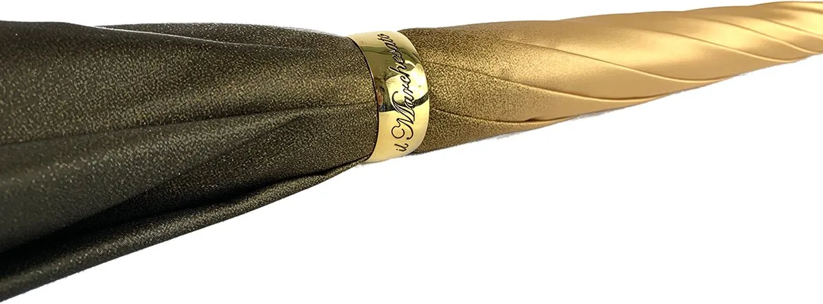 Double Cloth Gold Shaded Dahlia Umbrella