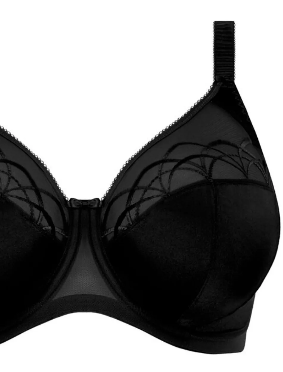 Elomi Cate Underwire Full Cup Banded Bra, Black | Black Elomi Bra | Black Underwire Bra