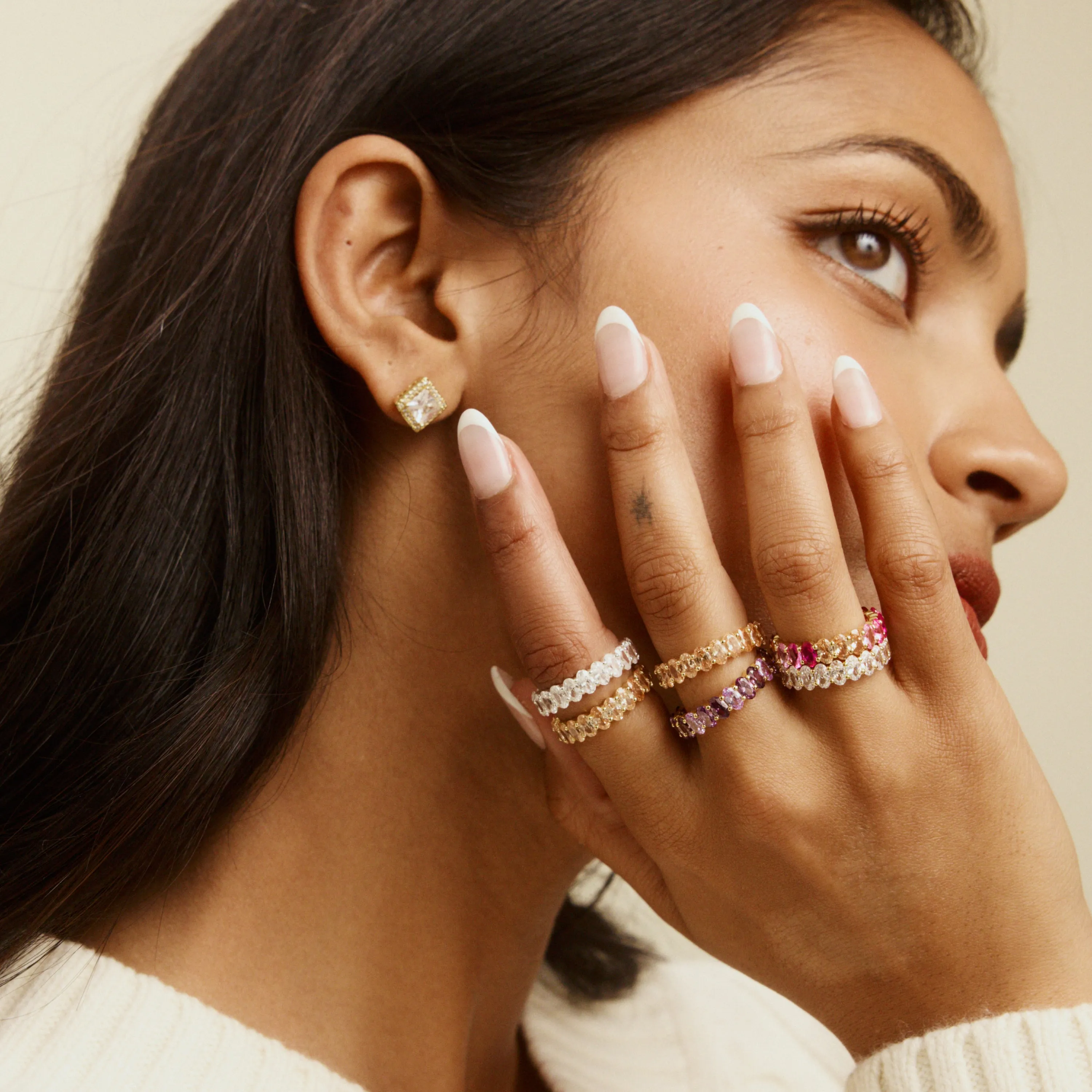 Emily Ring in Blue Ombre