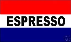 Espresso Polyester Flag Banner Sign