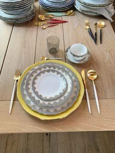 Fish Scale 5.5" Canton Saucer by Herend