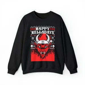 Happy Helladays from Satan Christmas Crewneck Sweatshirt