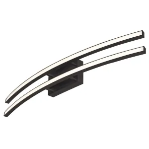Harper 2 Lights 36 In. LED Bath Bar Black Finish