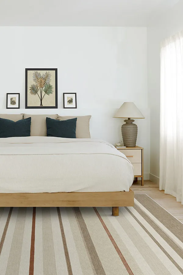 Kesiya Stripe Natural Tufted Rug