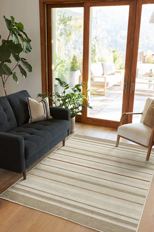 Kesiya Stripe Natural Tufted Rug