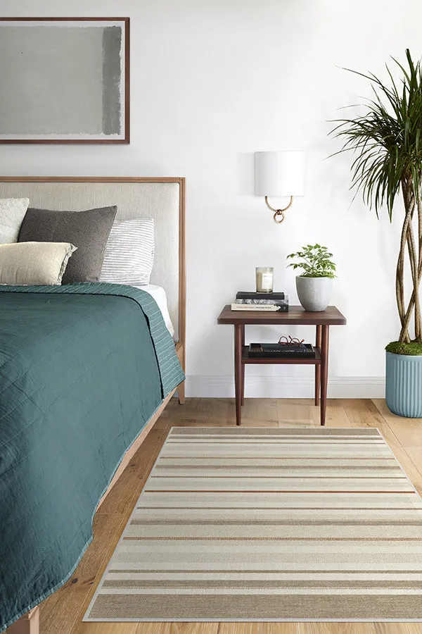 Kesiya Stripe Natural Tufted Rug