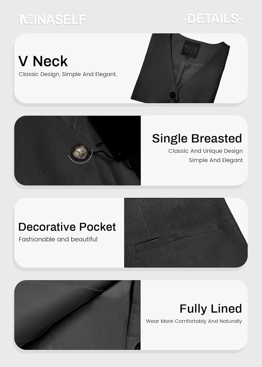 Linen Vest Tops for Women Summer Lihtweight Breathable V-Neck Button Fashion Casual Work Beach Vacation Outerwear
