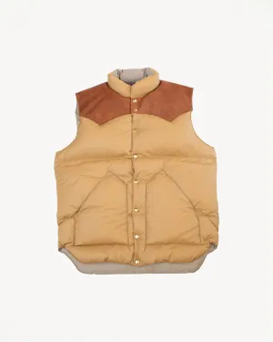 Lot 2197 - Rocky Mountain Featherbed x Warehouse Ripstop Nylon Down Vest - Beige Mustard