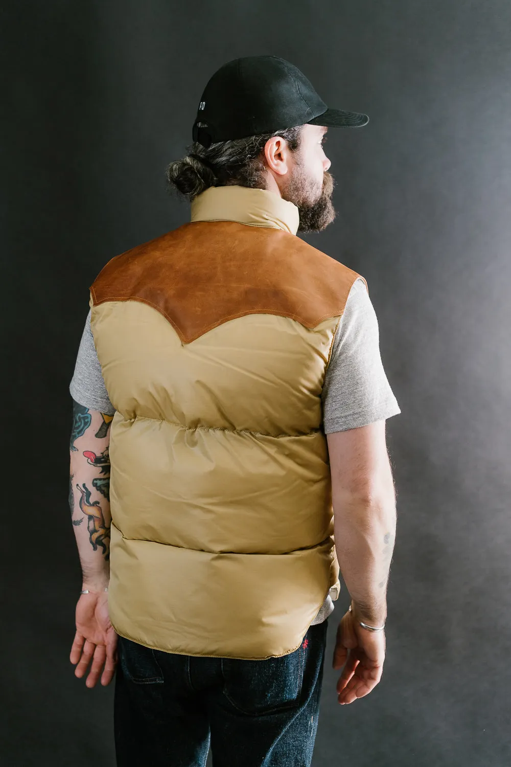 Lot 2197 - Rocky Mountain Featherbed x Warehouse Ripstop Nylon Down Vest - Beige Mustard