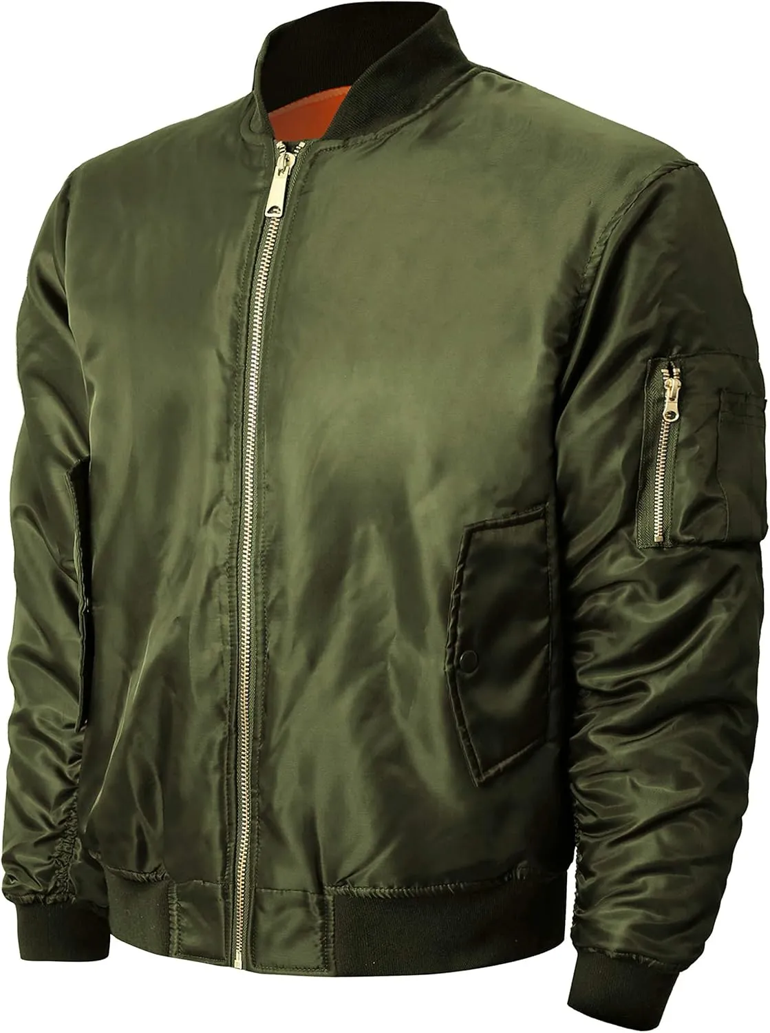 Mens MA-1 Flight Bomber Jacket Active Casual Military Outwear