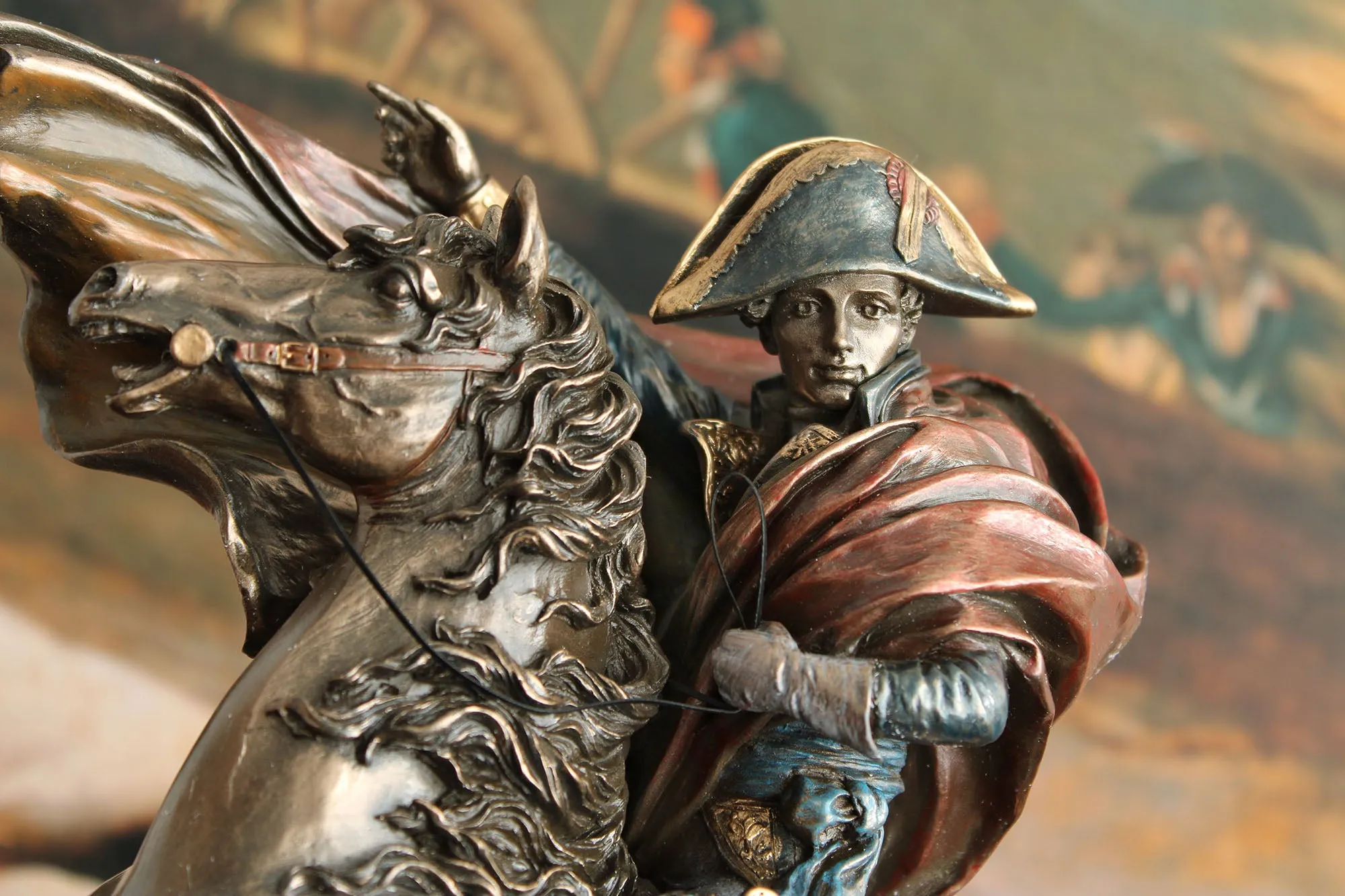 Napoleon Bonaparte Statue - Crossing the Alps (Cold Cast Bronze Sculpture)
