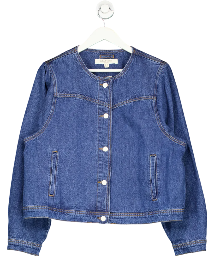 Nobody's Child Blue Boxy Denim Jacket UK 18