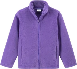 Noomelfish Girls Full Zip Soft Polar Fleece Jacket Outerwear Coat With Pockets (5-14 Years)