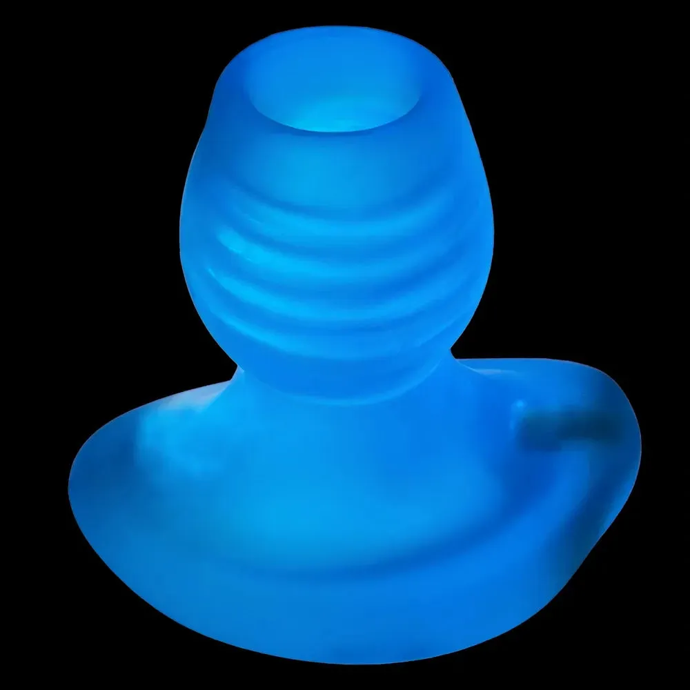 Oxballs Glowhole Small Hollow Buttplug with LED Insert - Blue Morph