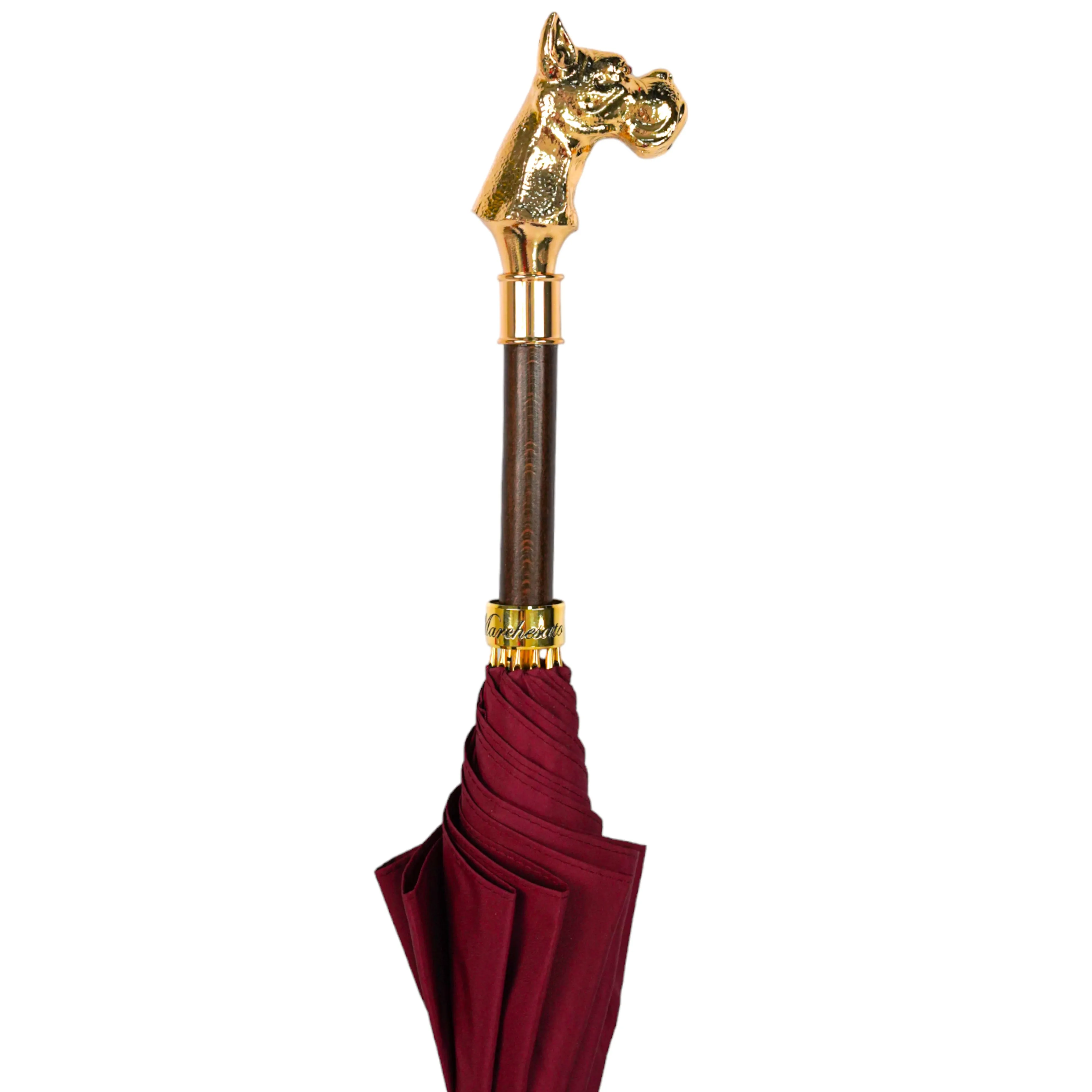 Premium Men's Exclusive Luxury Umbrella with 24K dog handle