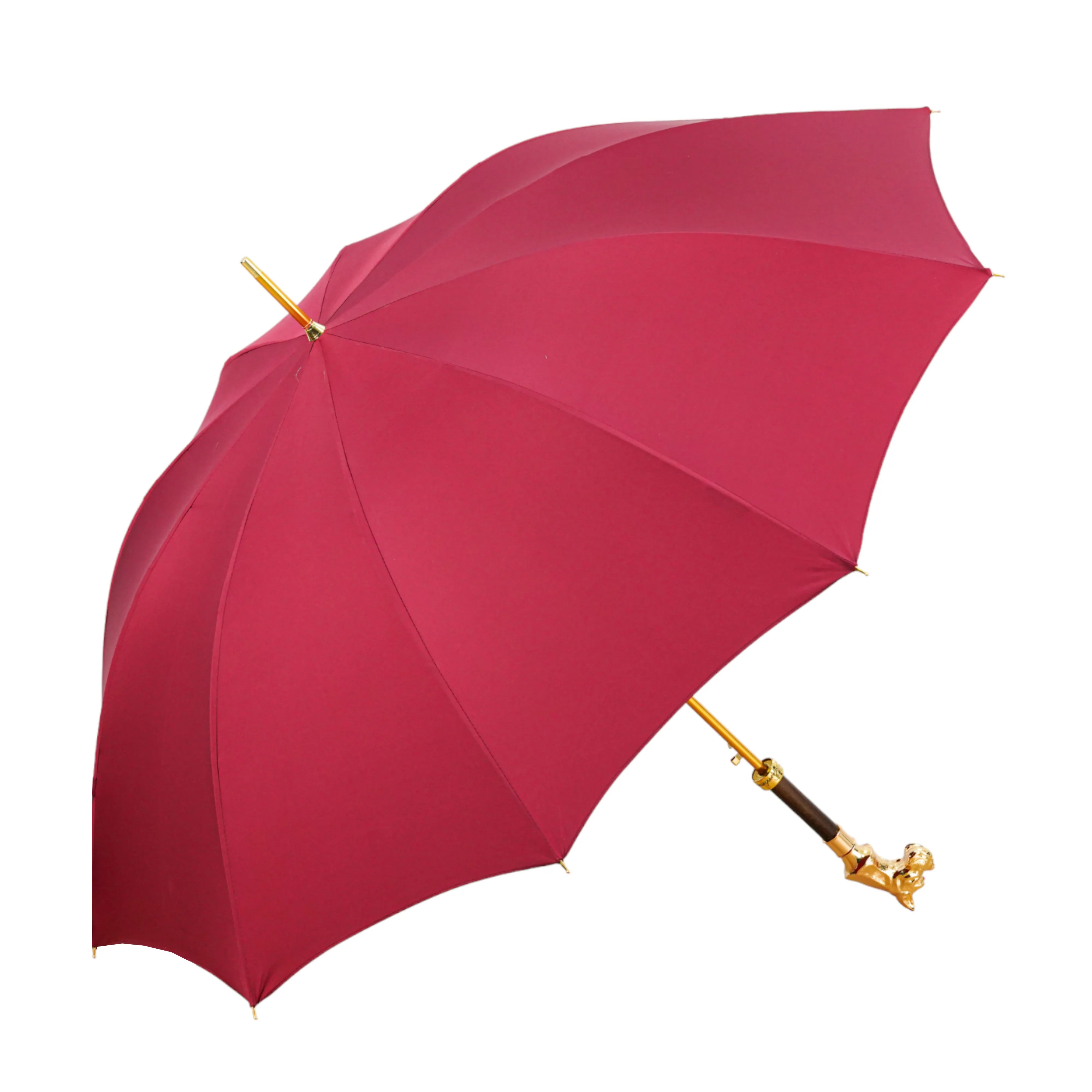 Premium Men's Exclusive Luxury Umbrella with 24K dog handle