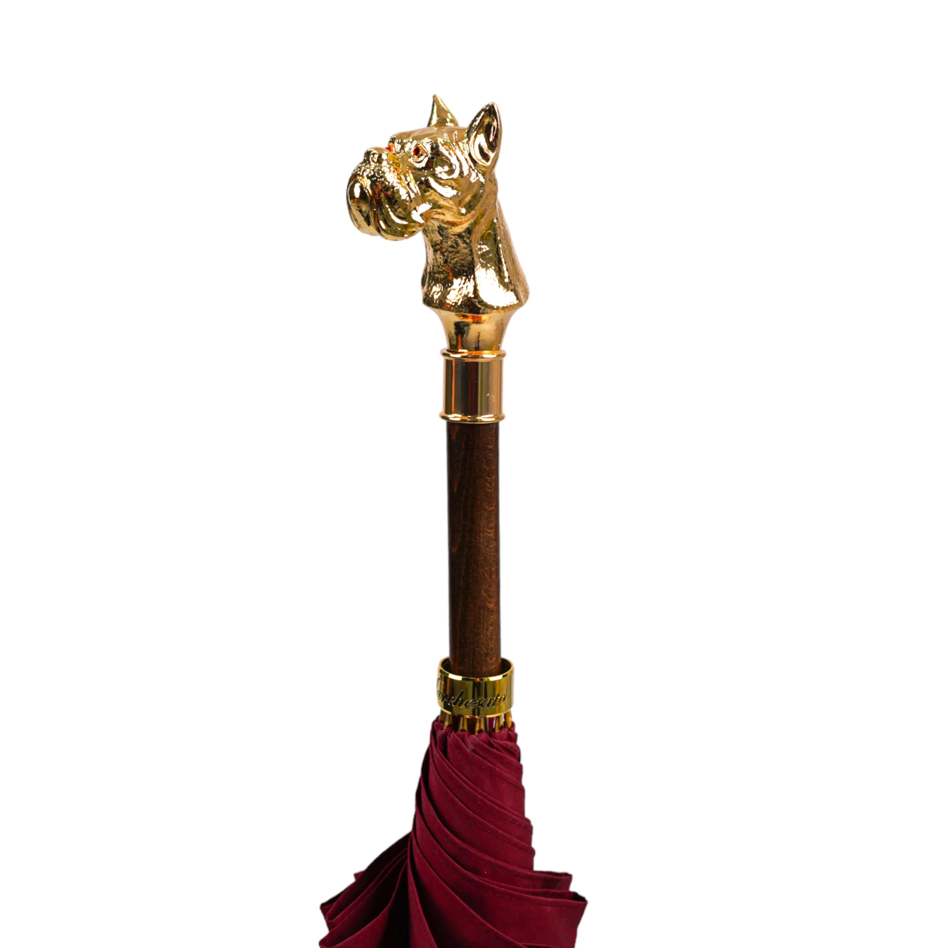 Premium Men's Exclusive Luxury Umbrella with 24K dog handle
