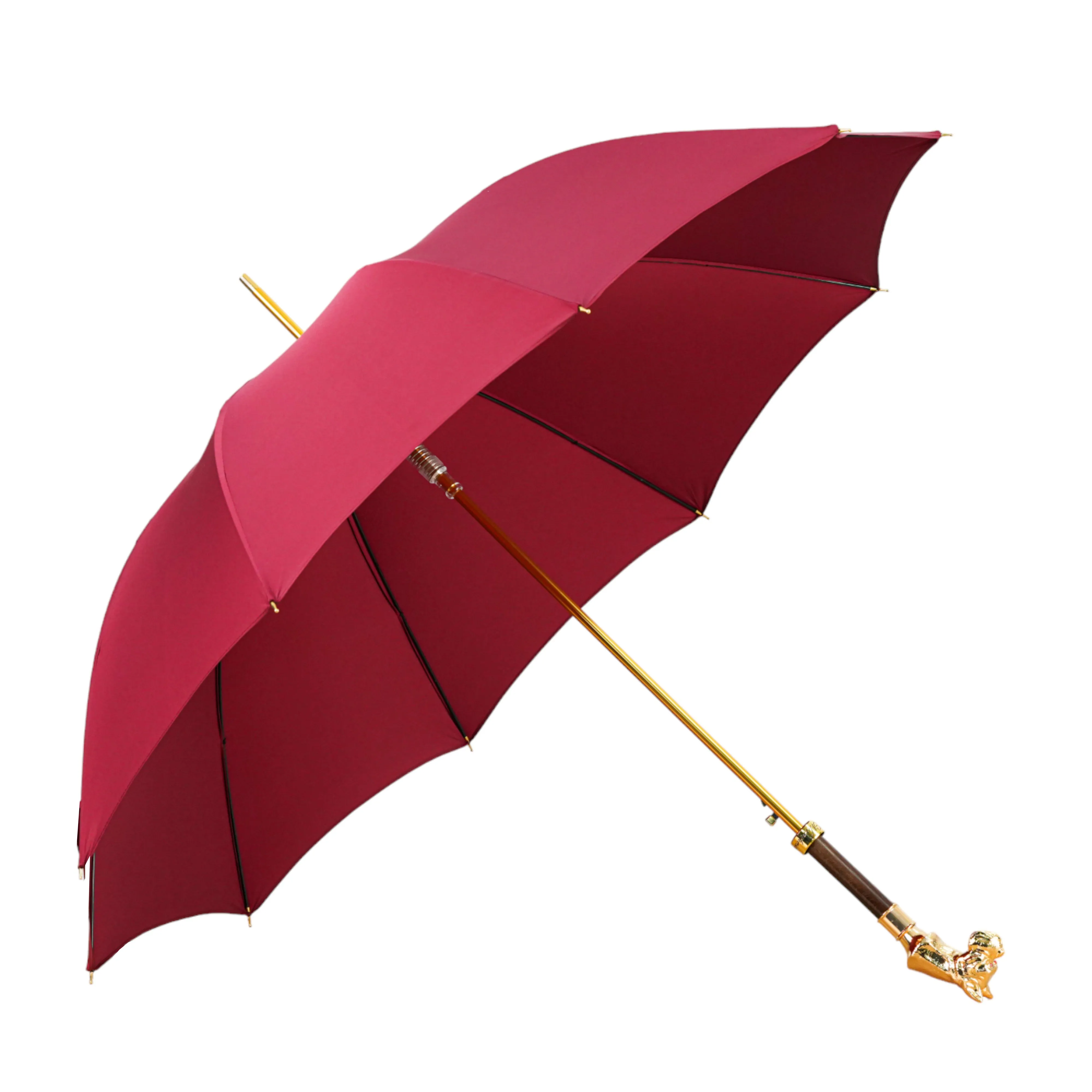 Premium Men's Exclusive Luxury Umbrella with 24K dog handle