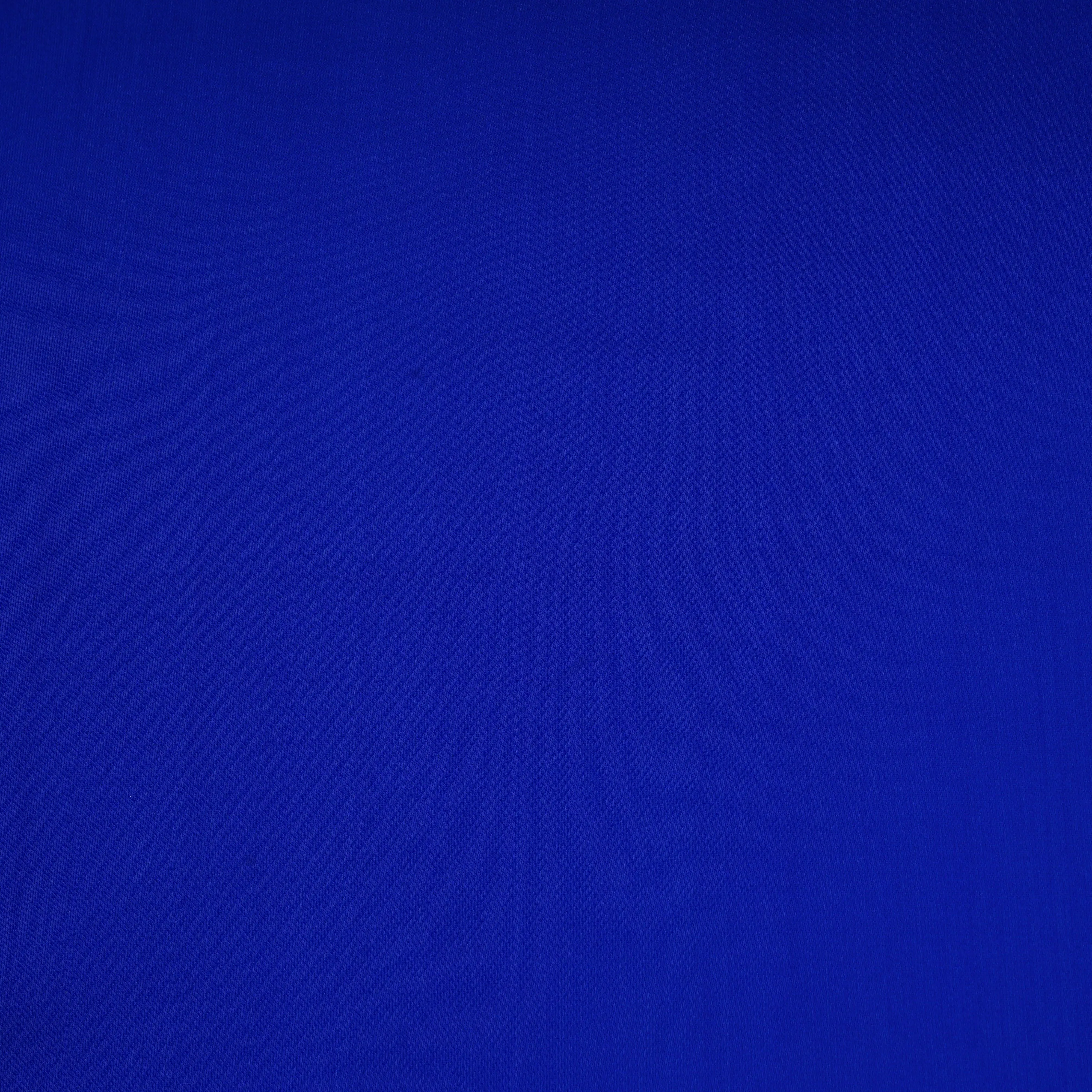 Royal Blue Solid Brocade Silk Fabric 20378