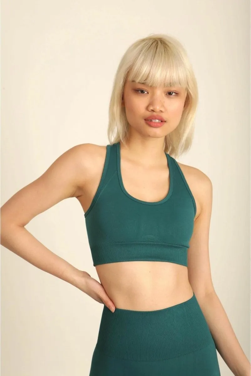 Seamless Sports Bra - Dark Green