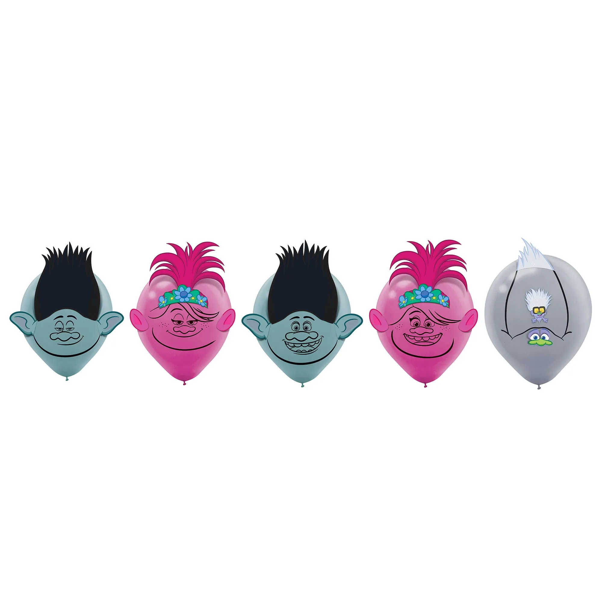 Trolls World Tour Latex Balloons Decorating Kit 6pk