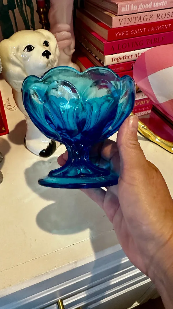 Vintage Anchor Hocking Compote, Fairfield Pattern